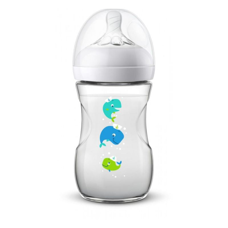 Avent - Biberon Natural 260 ML Decorato Balene
