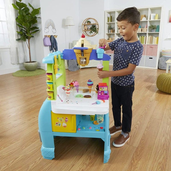 Hasbro - Il Super Camioncino di Play-Doh con Cucina con Suoni realistici 27 Accessori 12 vasetti di plastilina