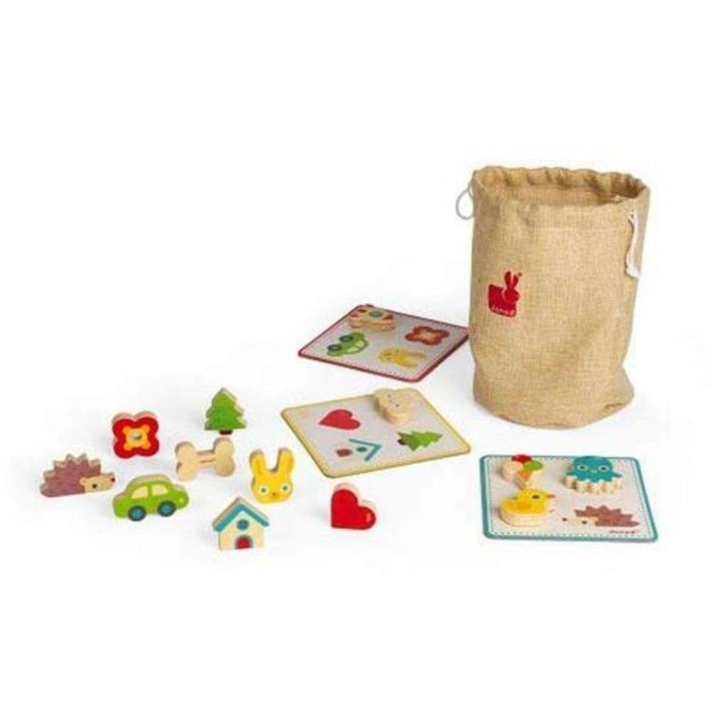 Janod - Gioco di riconoscimento tattile Memory Touch - Babylandia Shop