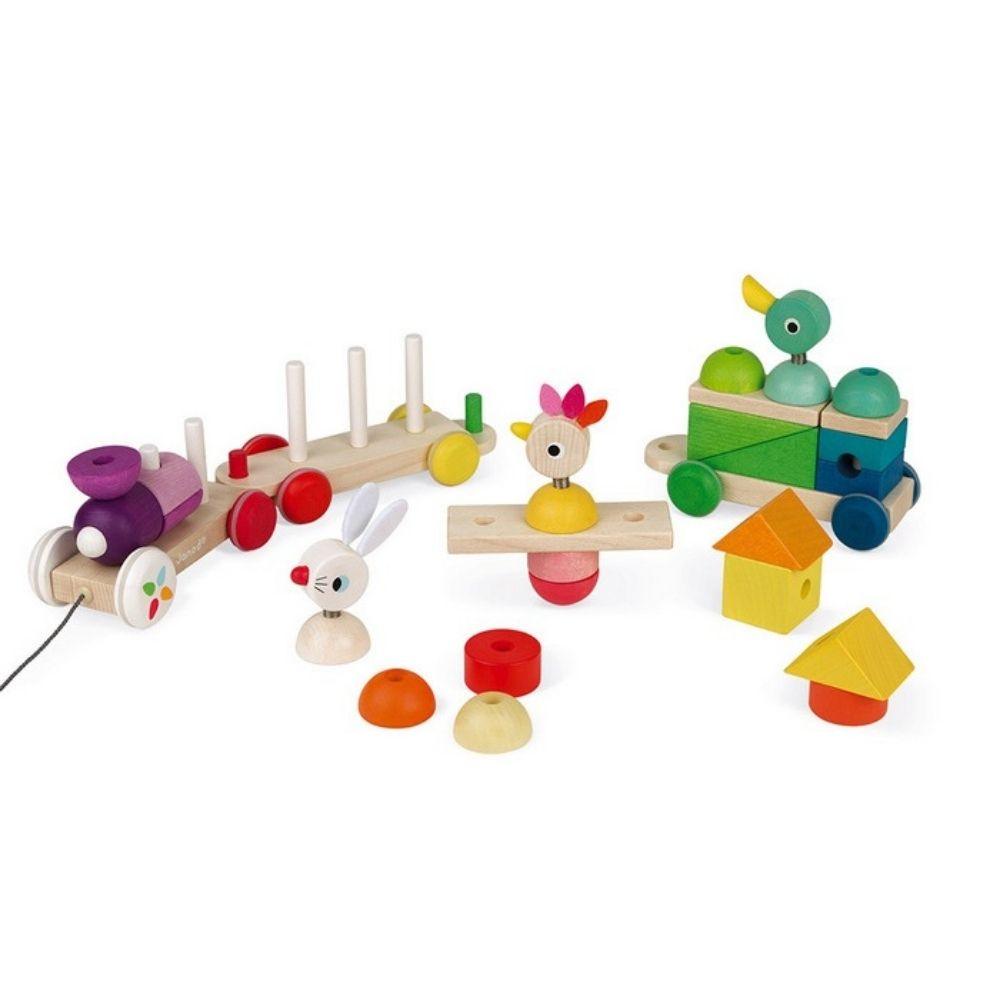 Janod - Trenino costruzioni Fattoria - Babylandia Shop