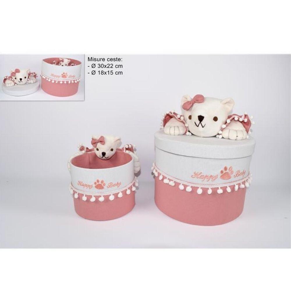 Set cestini 2 pz orsetto Rosa – Babylandia Shop