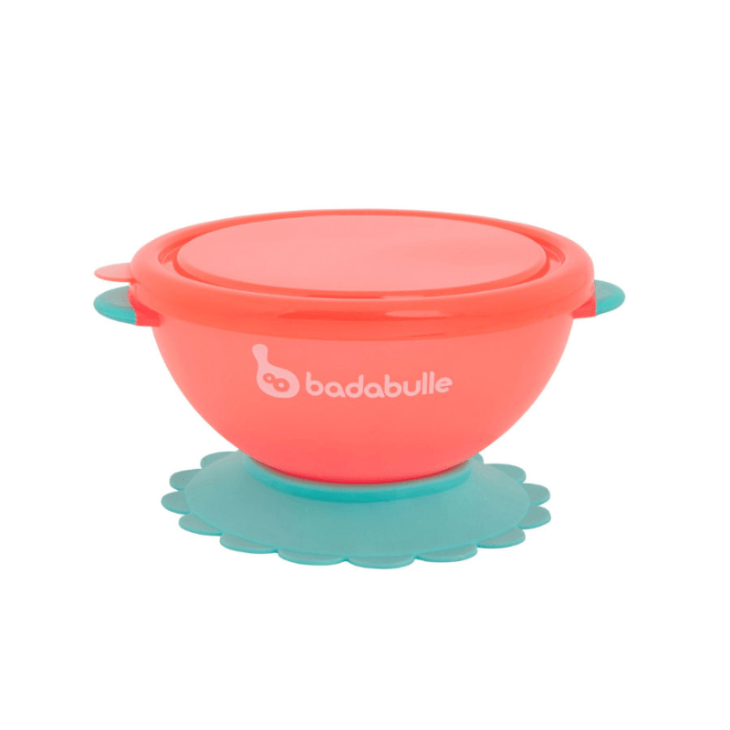 Badabulle - Ciotole colorate per il porridge con coperchio e ventosa - Babylandia Shop