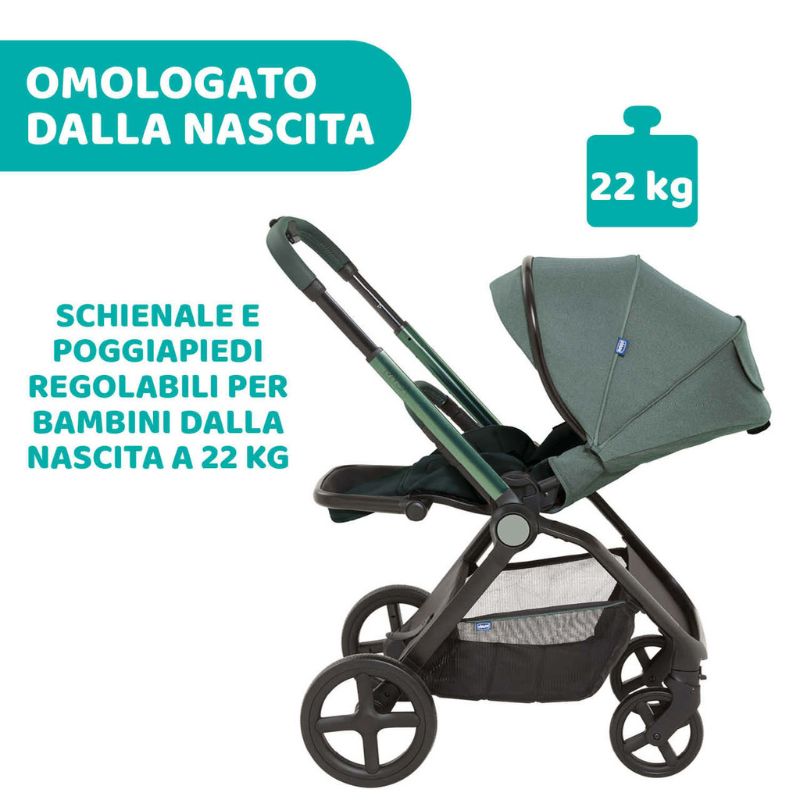 Chicco 3in1 passeggino 3 ruote ovetto navicella neonato e