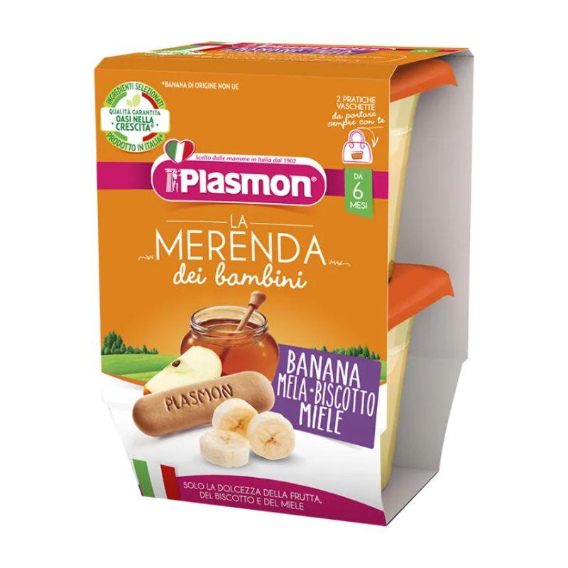 Plasmon - La Merenda dei Bambini Banana Mela Biscotto Miele - Babylandia Shop