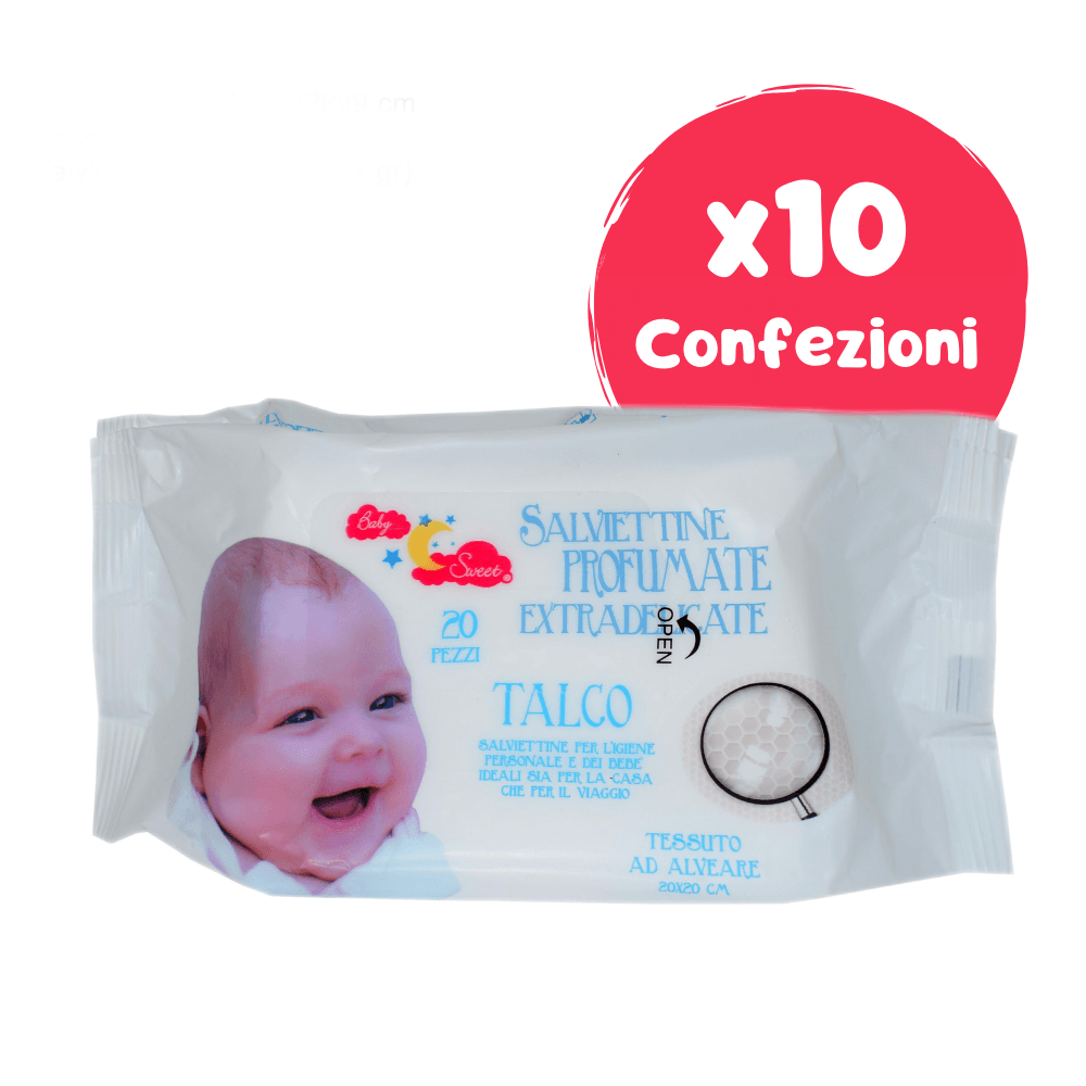 Salviettine Detergenti Baby 20  pezzi, Set da 10 confezioni - Babylandia Shop